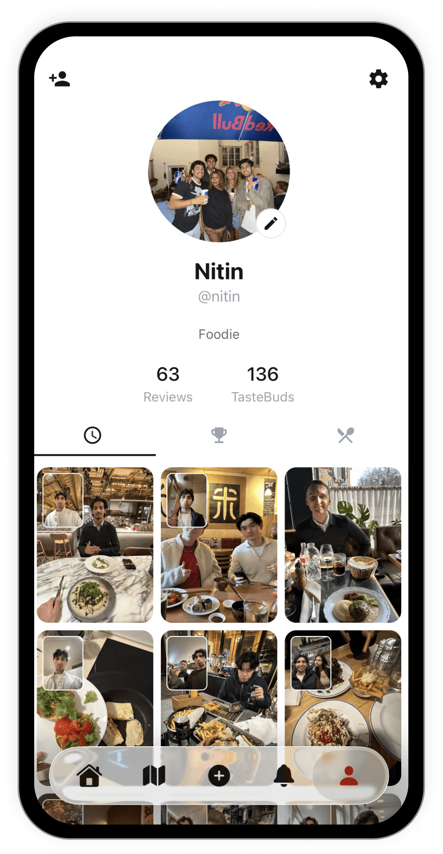 Remi profile β your food diary